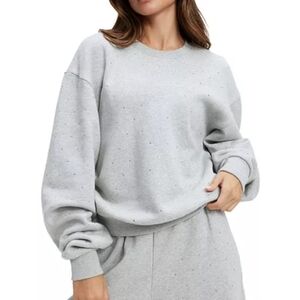 Good American Rhinestone Embellished Sweatshirt